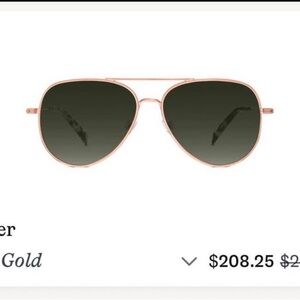 Warby Parker Aviator Sunglasses in Rose Gold